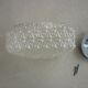 Vintage square ceiling light in 70s molded glass