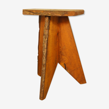 Brutalist stool tripod feet cross