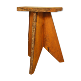 Brutalist stool tripod feet cross