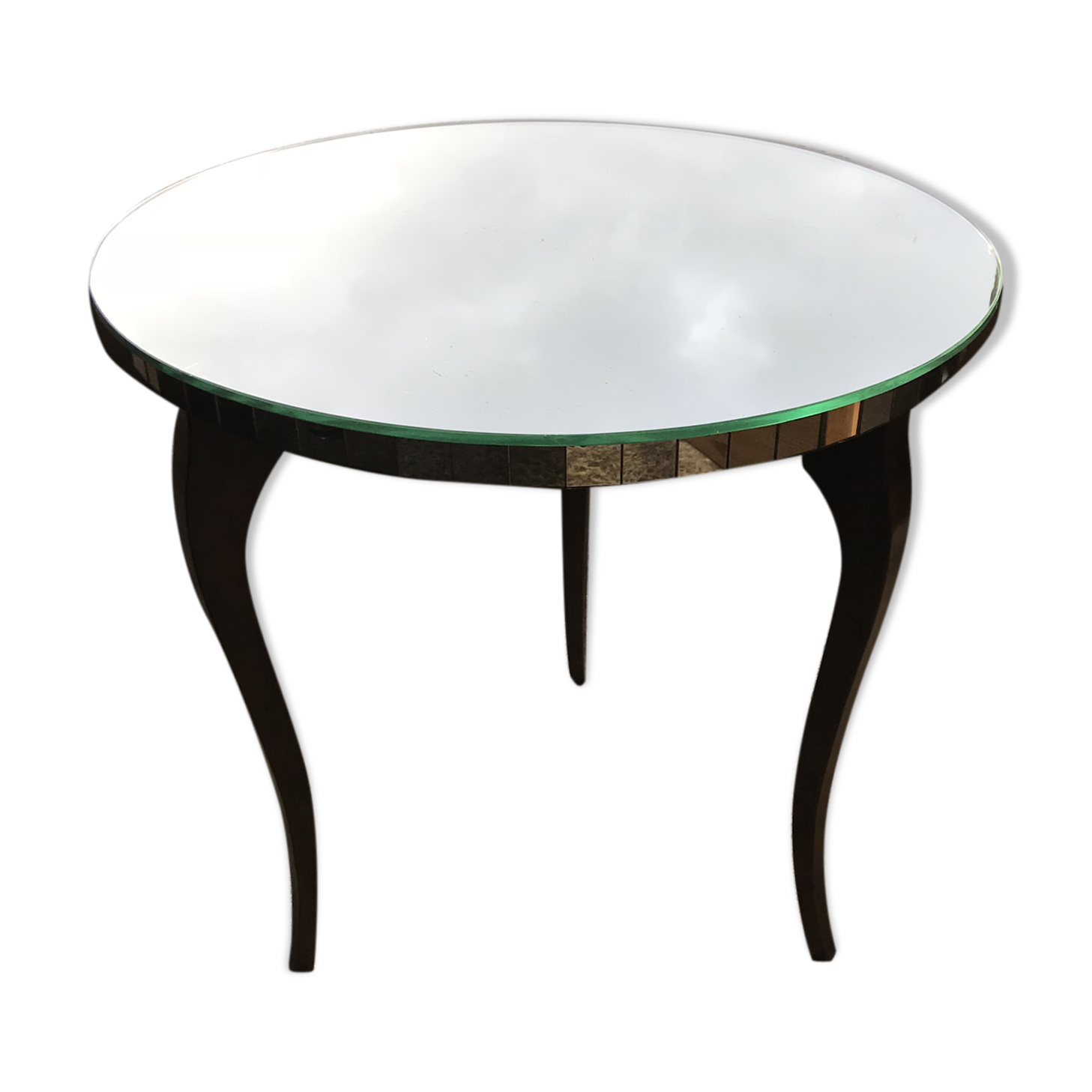 Coffee table end table art deco mirror