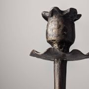Wrought iron candelabra with dragon head, Samuel Yellin style, 20th century