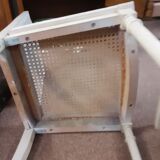 Set of 2 white cane chairs Louis XVI style