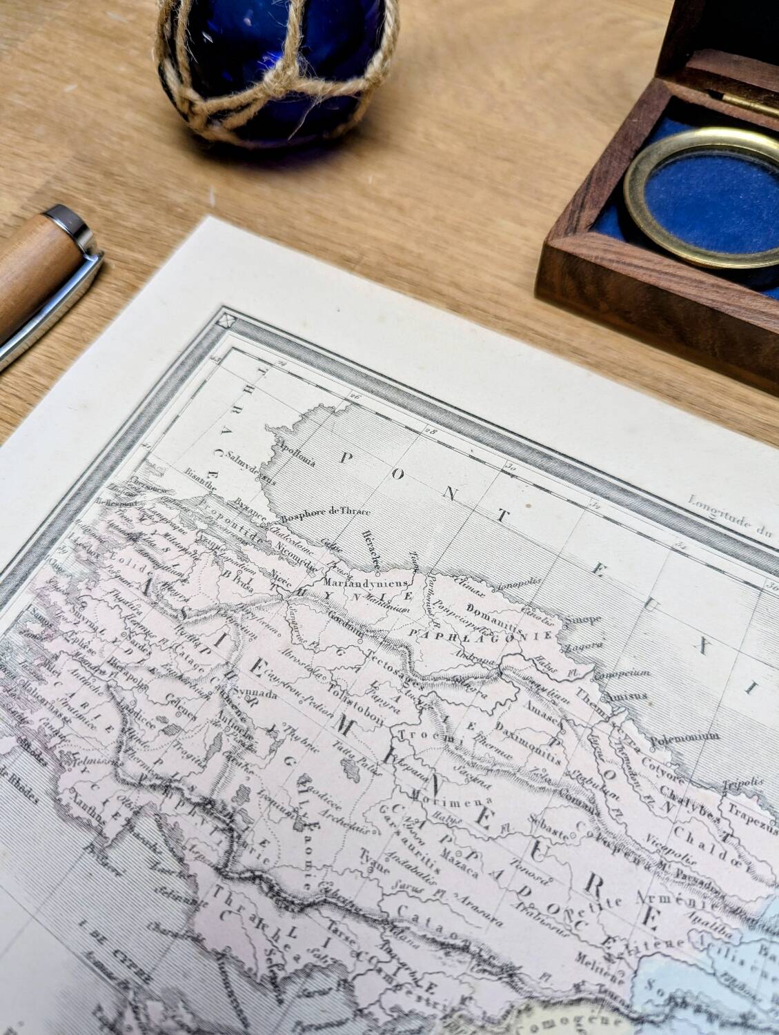 Asia Minor, old map, printed in 1852.