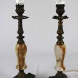 Old marble chandelier lamps