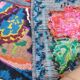 Large handmade Romanian rug 330X160cm with amazing bohemian floral design