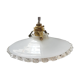 Old lampshade white opaline suspension
