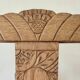 Set of 4 sculpted oak chairs – 1940s Art Deco style