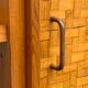 Bamboo cabinet woven and modular pine vintage 1960