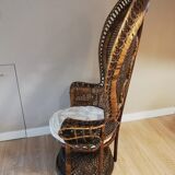 Emmanuelle peacock rattan chair