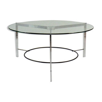 Table basse verre et acier