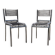 Pair of chrome Sandow chairs by René Herbst