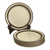 6 assiettes à dessert italiennes Pagmossin en céramique