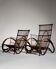 Pair of Sculptural Dutch Rattan Lounge Armchairs, Mid-Century Modern, 1960s