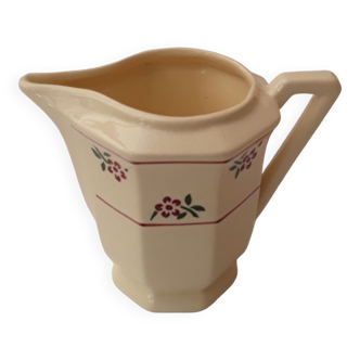 Milk pot, Sarreguemines flower décor