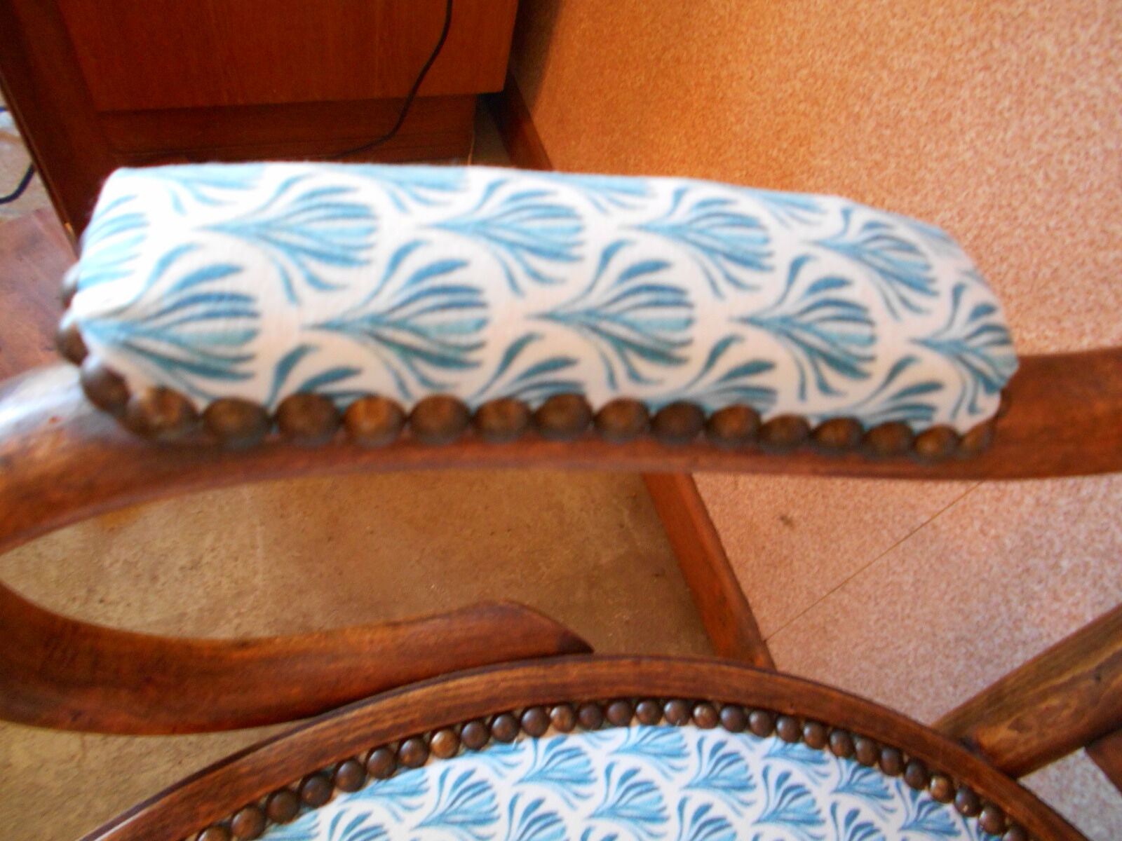 Curved wooden bench