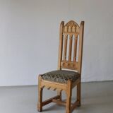 Gothic revival refectory dining table and chairs set of 7 France