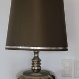Silver ceramic lamp with shade 690mm