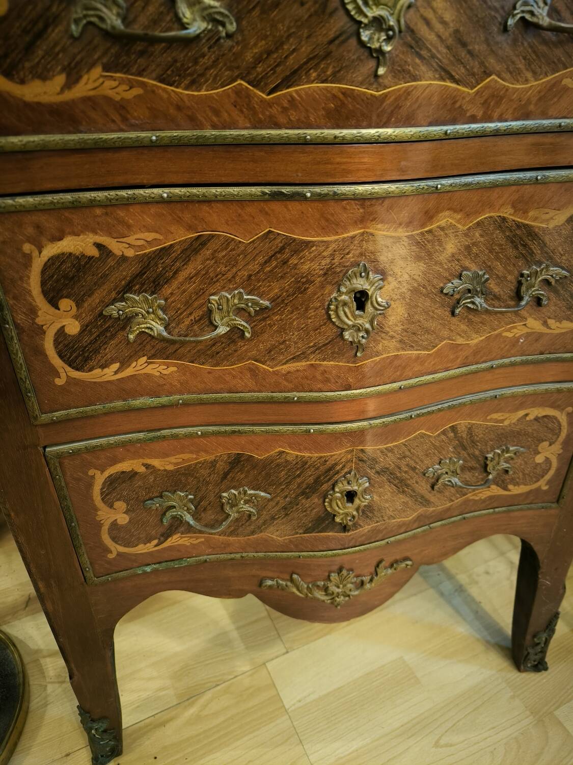 Small marquetry lady's writing desk, circa 1870