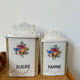 Duo vintage spice jars