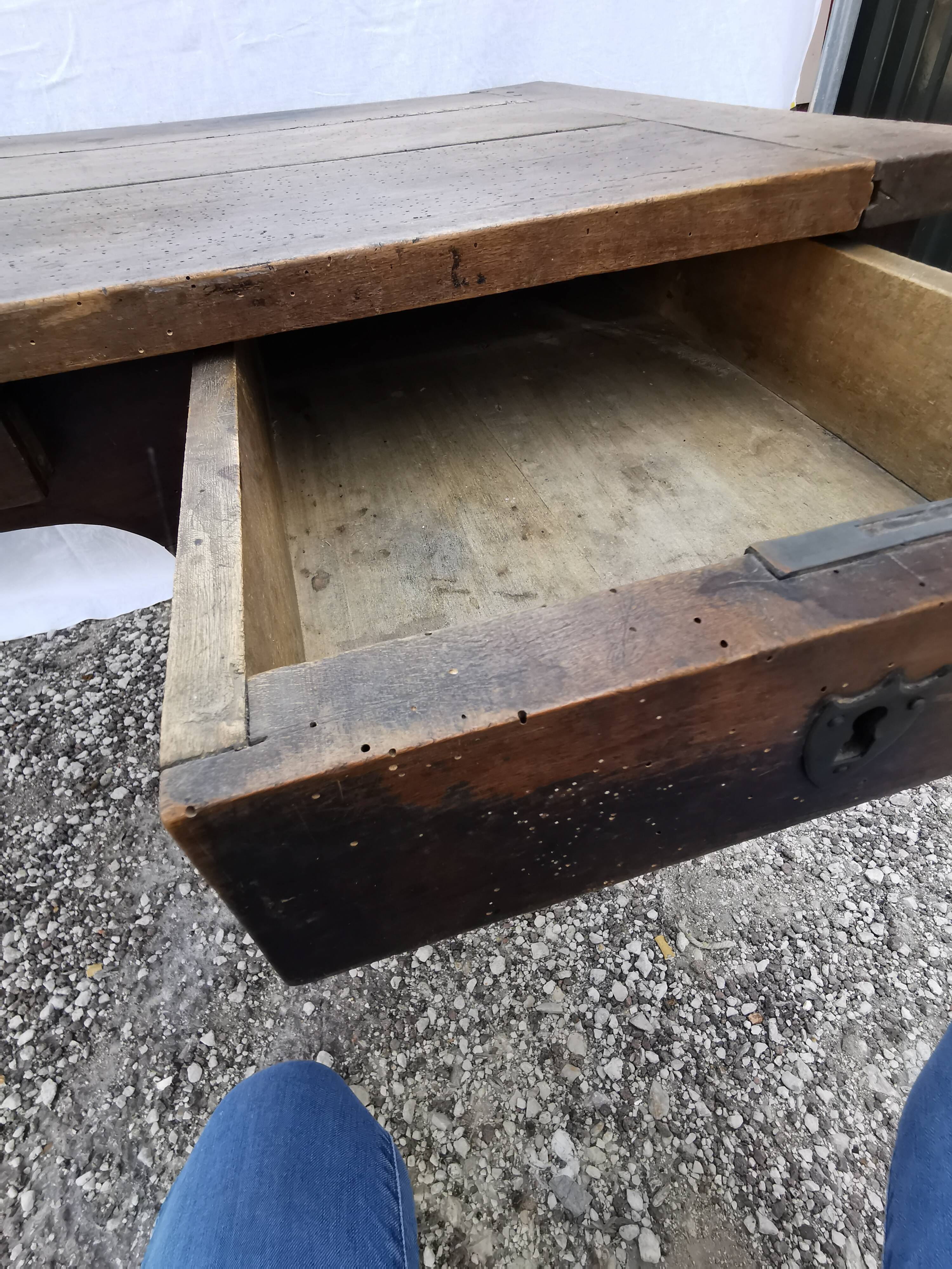 Old vintage wooden desk