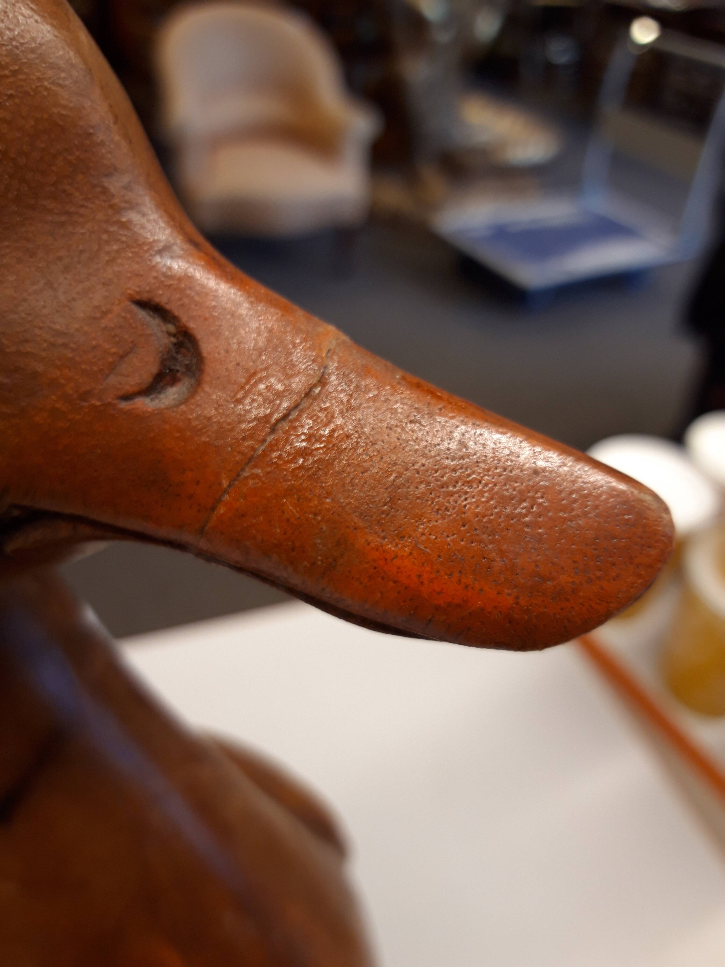 Decorative duck in polychrome wood