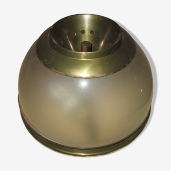Ceiling light brass and glass by Luigi Caccia Dominioni for Azucena 60s