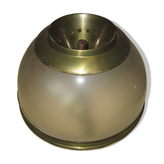 Ceiling light brass and glass by Luigi Caccia Dominioni for Azucena 60s