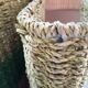 Scandinavian-style braided straw magazine door