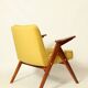 Scandinavian fauteuil jaune rétro  1970 milieu de siècle modern design chaise de salon