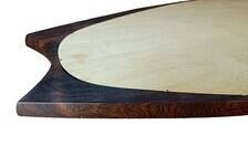 Rosewood mirror Sandholdt for Jansen, Danish, 1960s