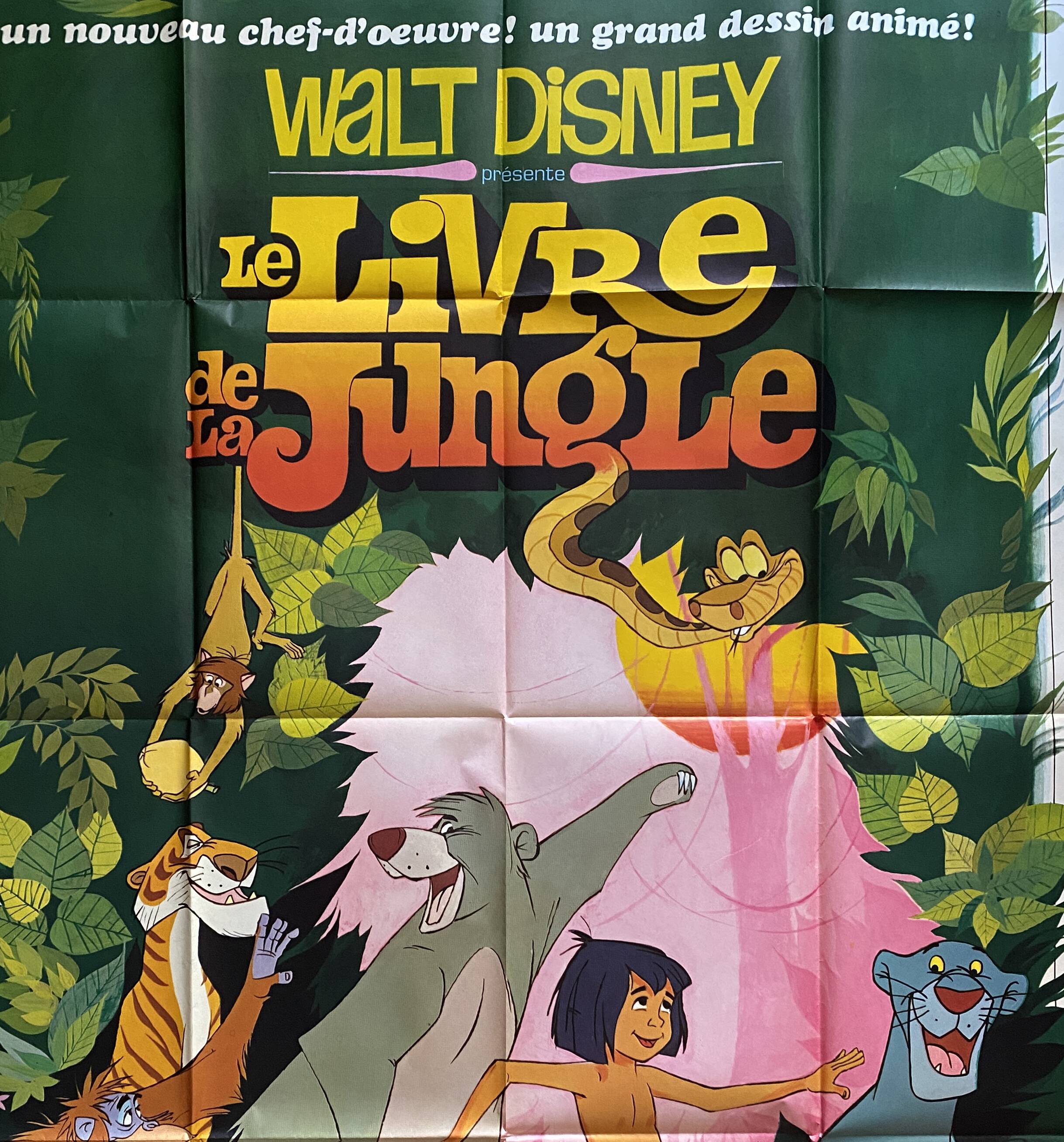 Original cinema poster "The Jungle Book" Walt Disney 120x160cm 1967
