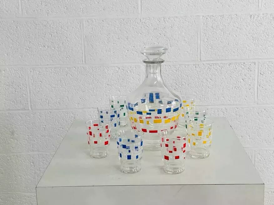 Ensemble service à alcool des années 50
