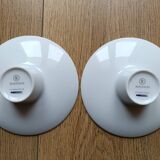 2 porcelain candlesticks signed raynaud by thomas keller - sleek style diameter 13.5cm height 3.5cm