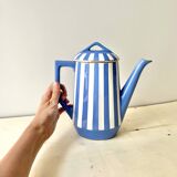 Large Fox Trott Sarreguemines coffee pot in art deco earthenware, 1930s vintage