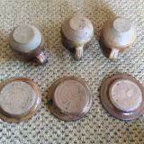 Series of 3 sandstone cups