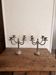 Pair of Silver Metal Candelabra Louis XVI 4 Light Candle Holders