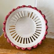 Vintage pierced porcelain bonbonnière