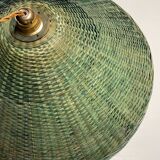 Suspension in green braided rattan