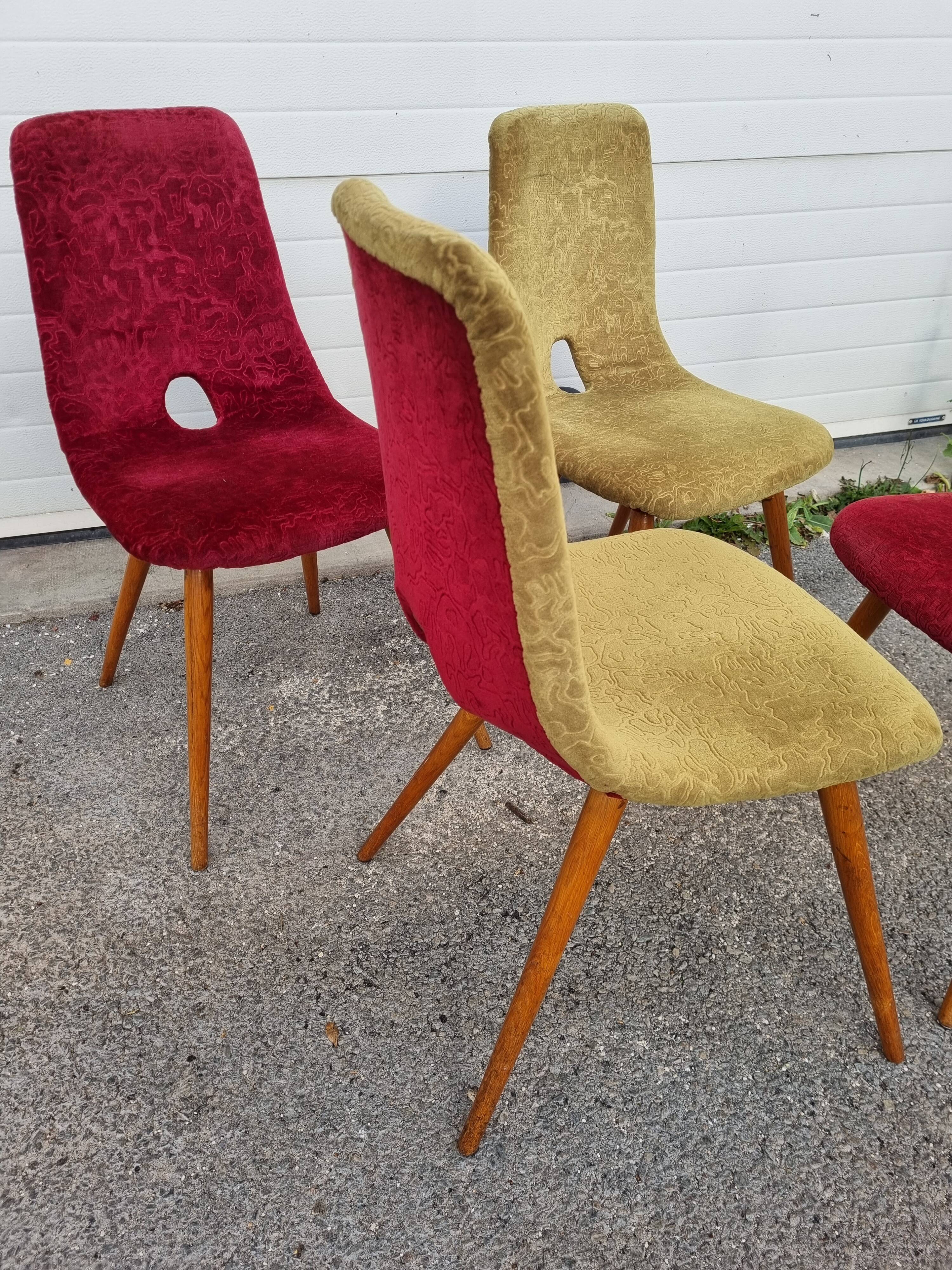 4 Miroslav Navratil chairs from 1970