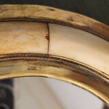 Brass and bone mirror
