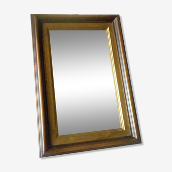 Wall mirror in beech wood and gilt wood