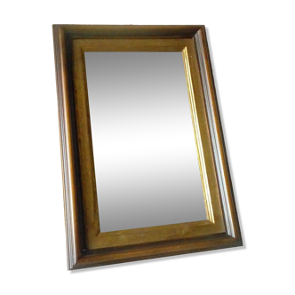 Wall mirror in beech wood and gilt wood