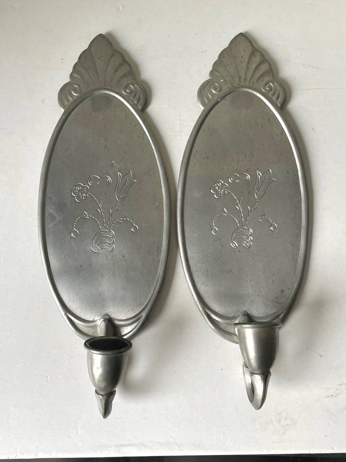 Art Deco Pair of Wall Candle holders Sconces by Svenskt Tenn Josef Fra