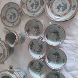 Service tasses à thé porcelaine celadon  Bernardaud Limoges 1920