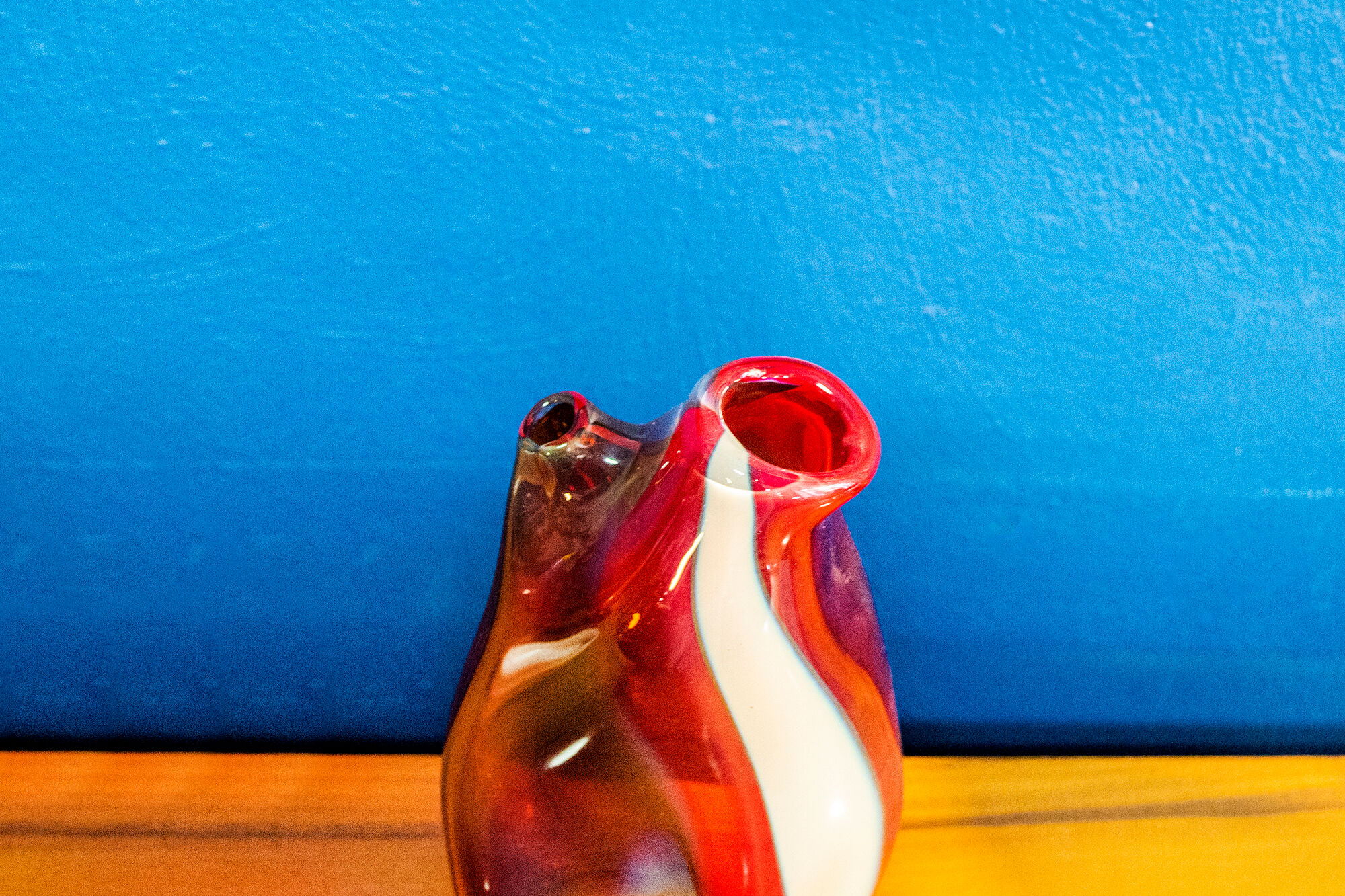 Glass vase by Gualtiero Casalegno, Italy 90s