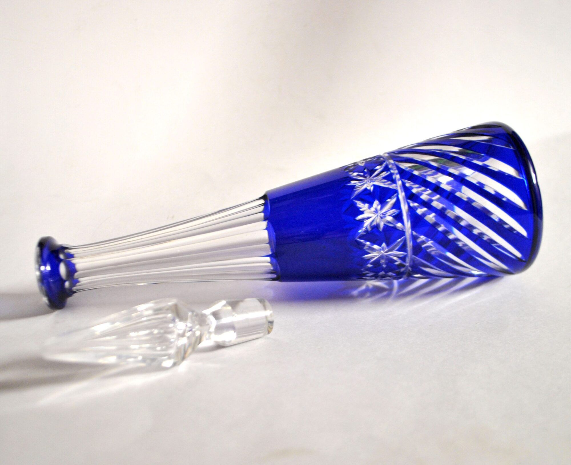 SAINT-LOUIS Metra Carafe in double-layered cobalt blue crystal – liqueur H31.5cm