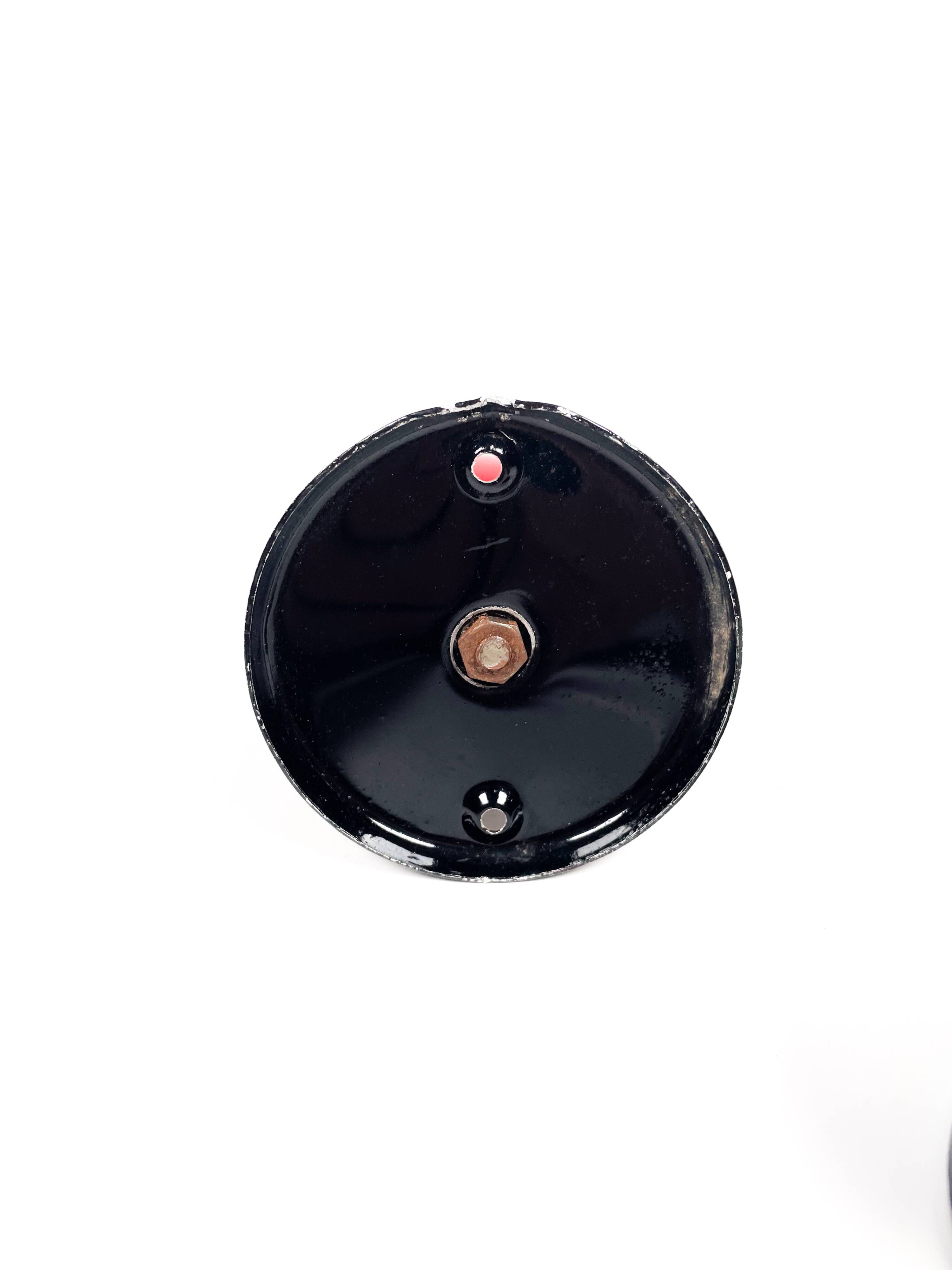 Vintage red enamel metal coat hooks