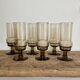 6 flûtes en verre fumé