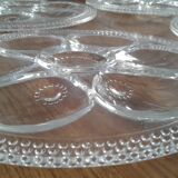 6 Glass oyster plates