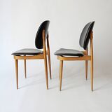 Pair of Pierre Guariche design chairs 1960s vintage 70s 1970s